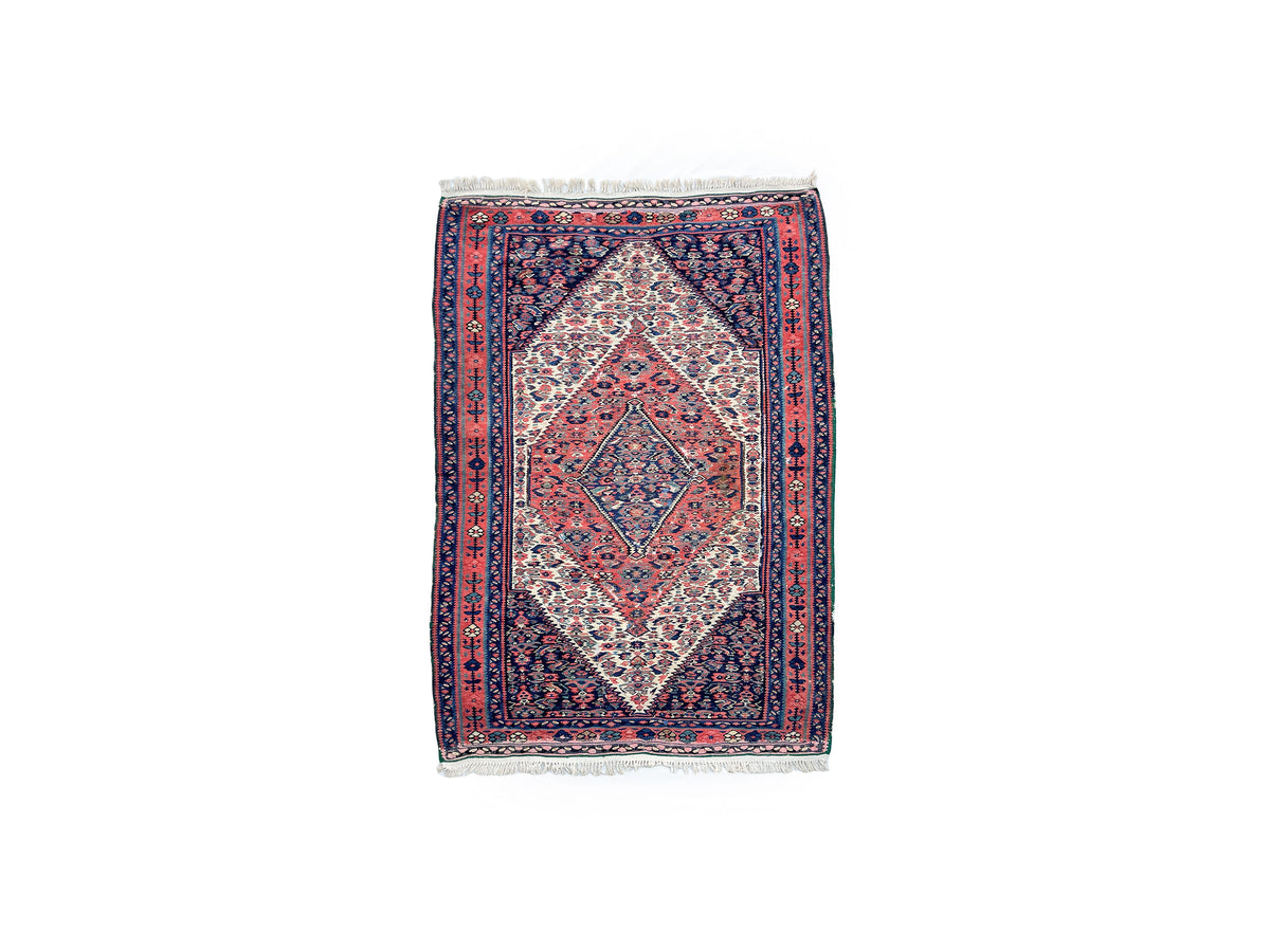 キリムカーペット 81cm x 62cm 毛100% オールドキリム ペルシャ絨毯 ラグ カーペット/Old Kilim Rug Persian