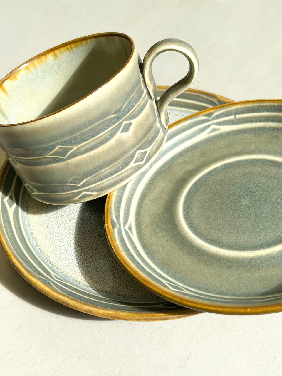 Kronjyden Nissen Jens H. Quistgaard RUNE/クロニーデン ニッセン イェンス・クイストゴー ルーン カップ&ソーサー 北欧ヴィンテージ食器