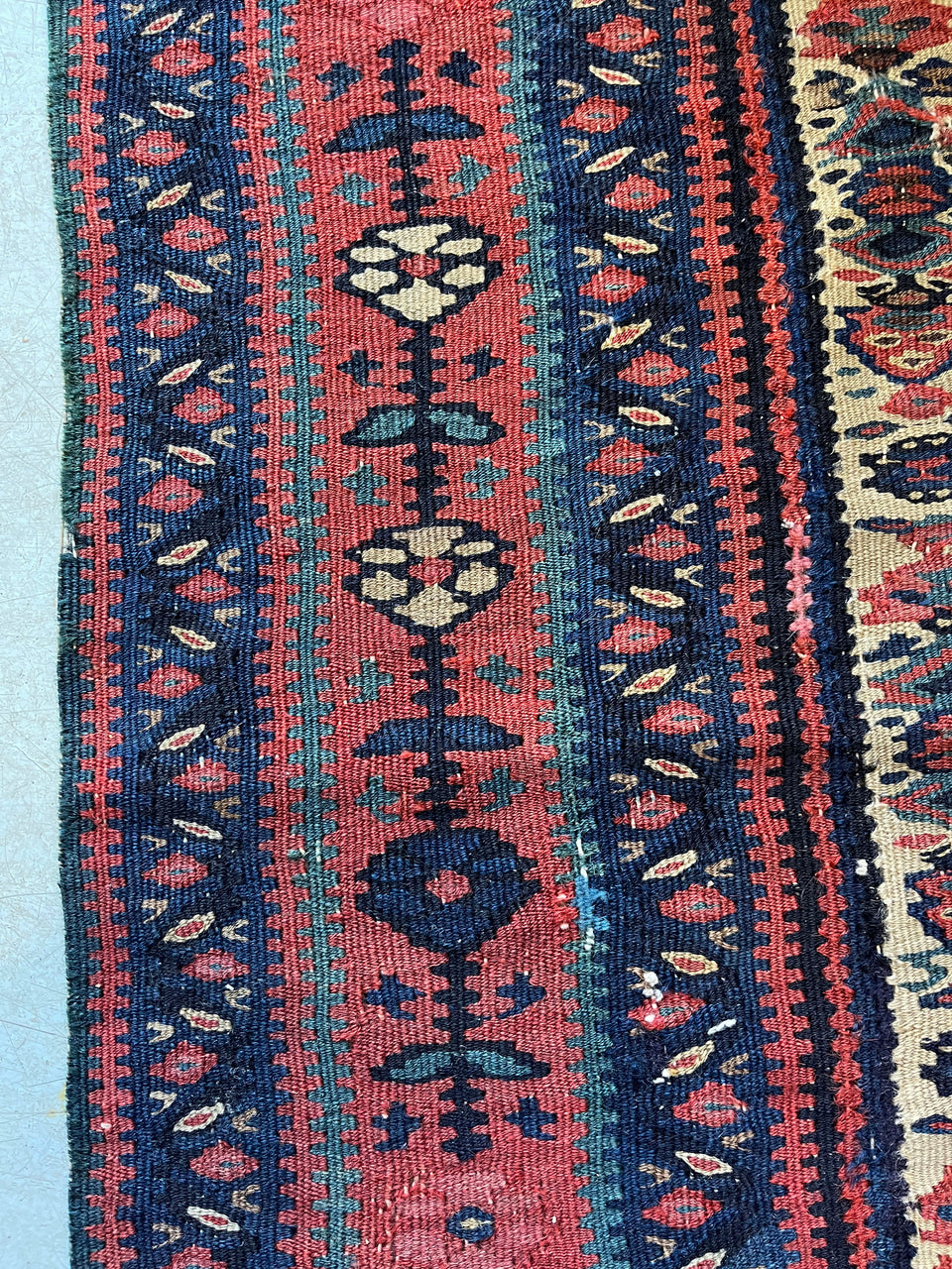 Old Kilim Rug Persian Carpet/オールドキリム ペルシャ絨毯 ラグ カーペット