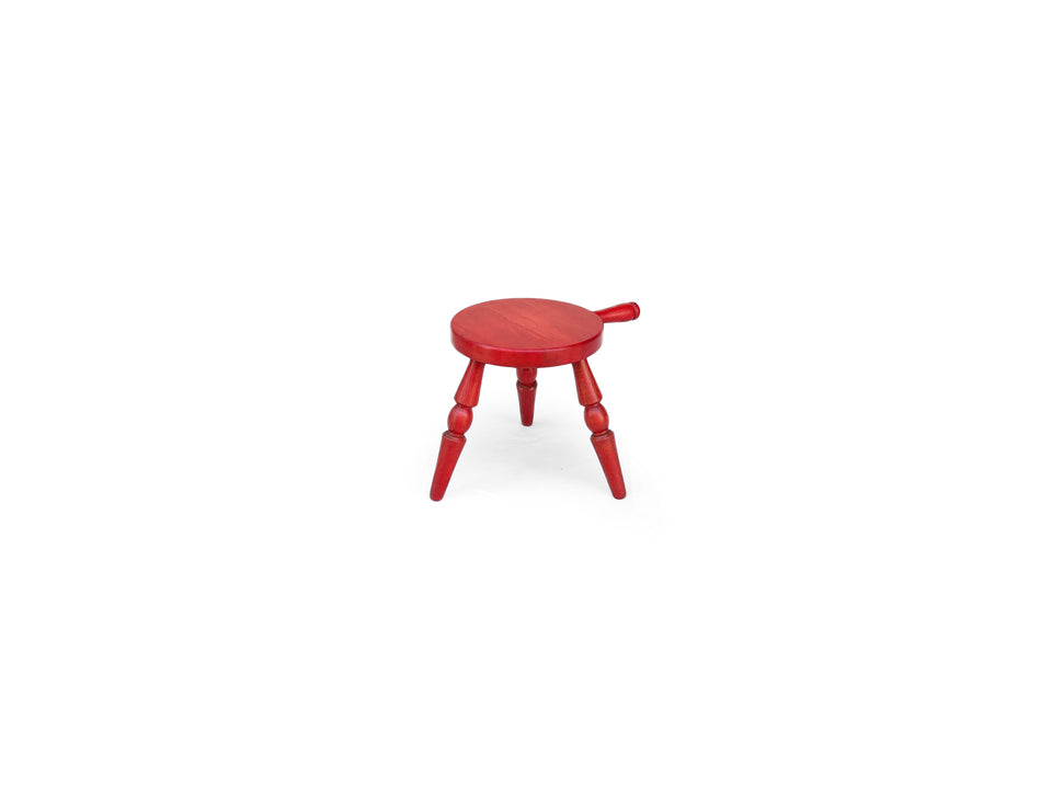 HIDA Milk Stool Red Japanese Modern/飛騨産業 ミルクスツール キツツキマーク 花台 椅子 ヴィンテージ