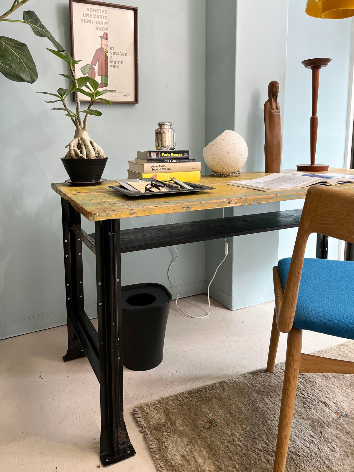 【リメイク】 ビンテージ ワークテーブル／ダイニングテーブル WORK TABLE