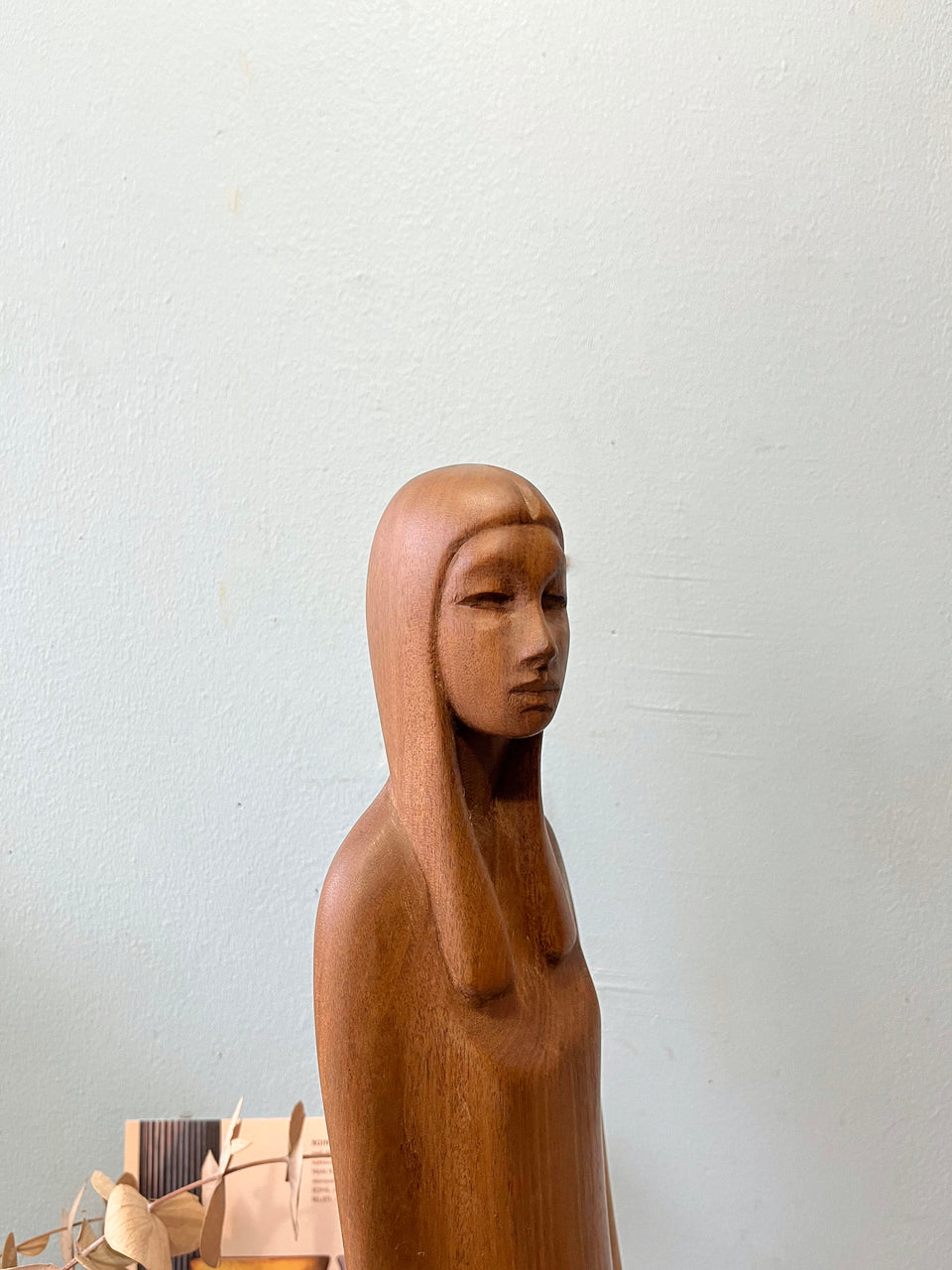 Vintage Wooden Female Sculpture/ヴィンテージ 木製彫刻 木彫り 女性像 インテリア