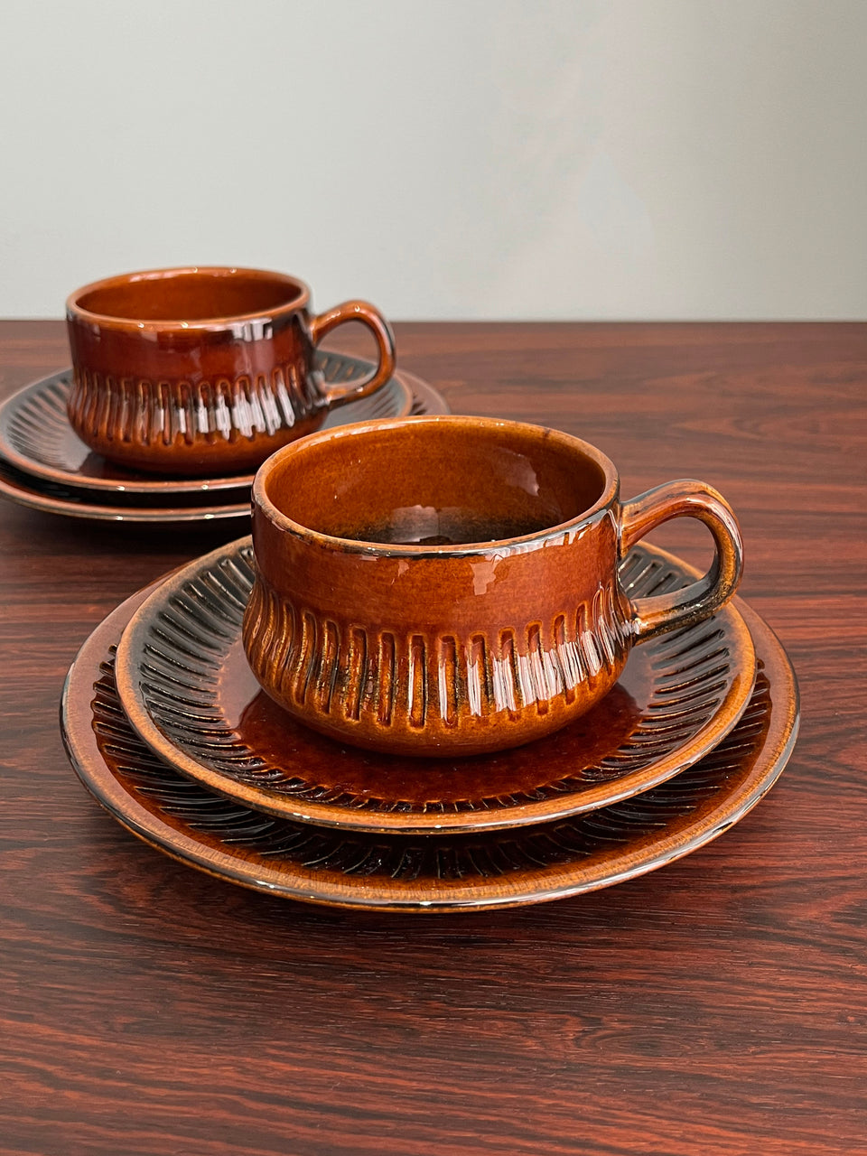 Gefle Kaskad Tea Cup and Saucer Plate Swedish Vintage/ゲフレ カスケード ティーカップ&ソーサー 北欧ヴィンテージ食器