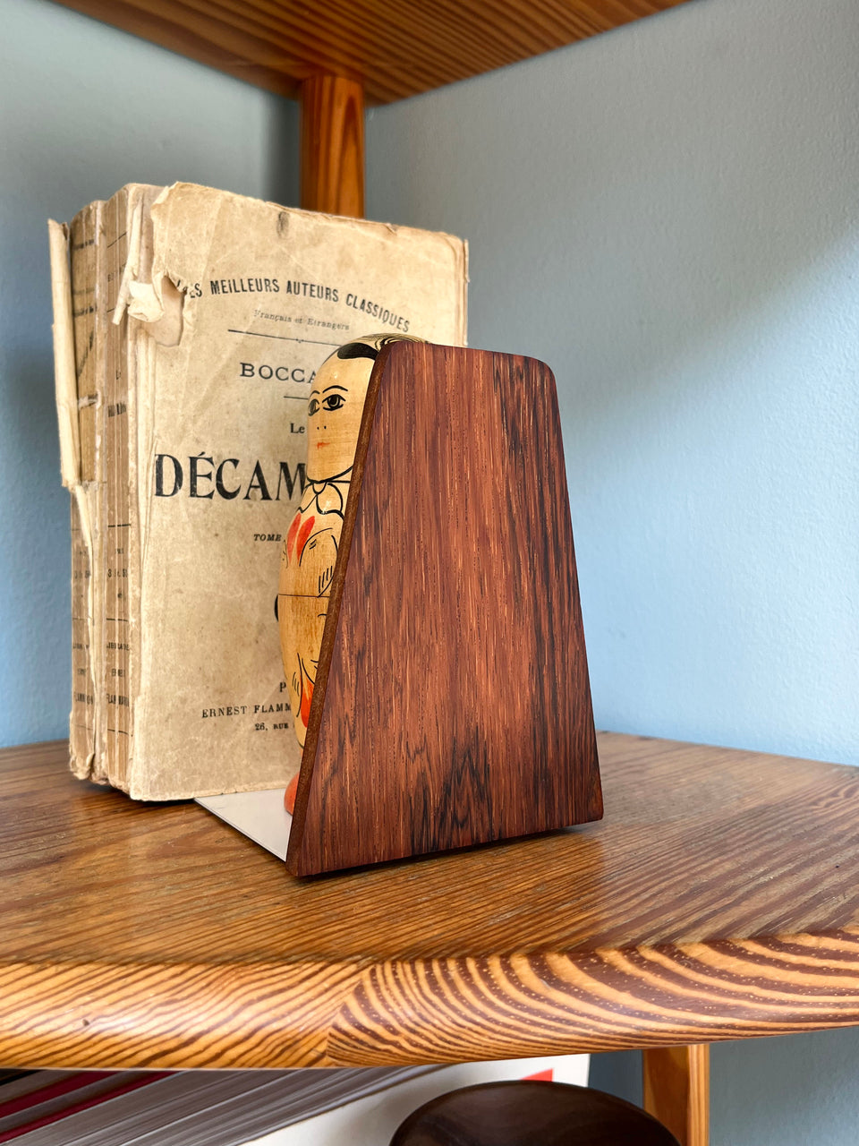 Danish Vintage Wooden Bookend/デンマークヴィンテージ ブックエンド 本立て チーク材 ローズウッド材 北欧インテリア