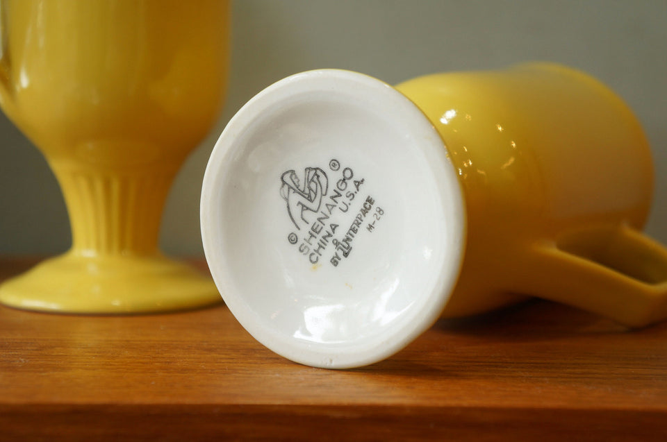 US Vintage Shenango Pedestal Mug Cup/アメリカヴィンテージ シェナンゴ マグカップ 陶器 食器 ミッドセンチュリー レトロ